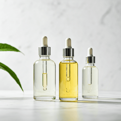 Cosmetic serum bottles